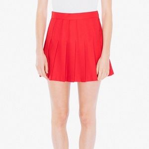 American Apparel Tennis Skirt in Red
