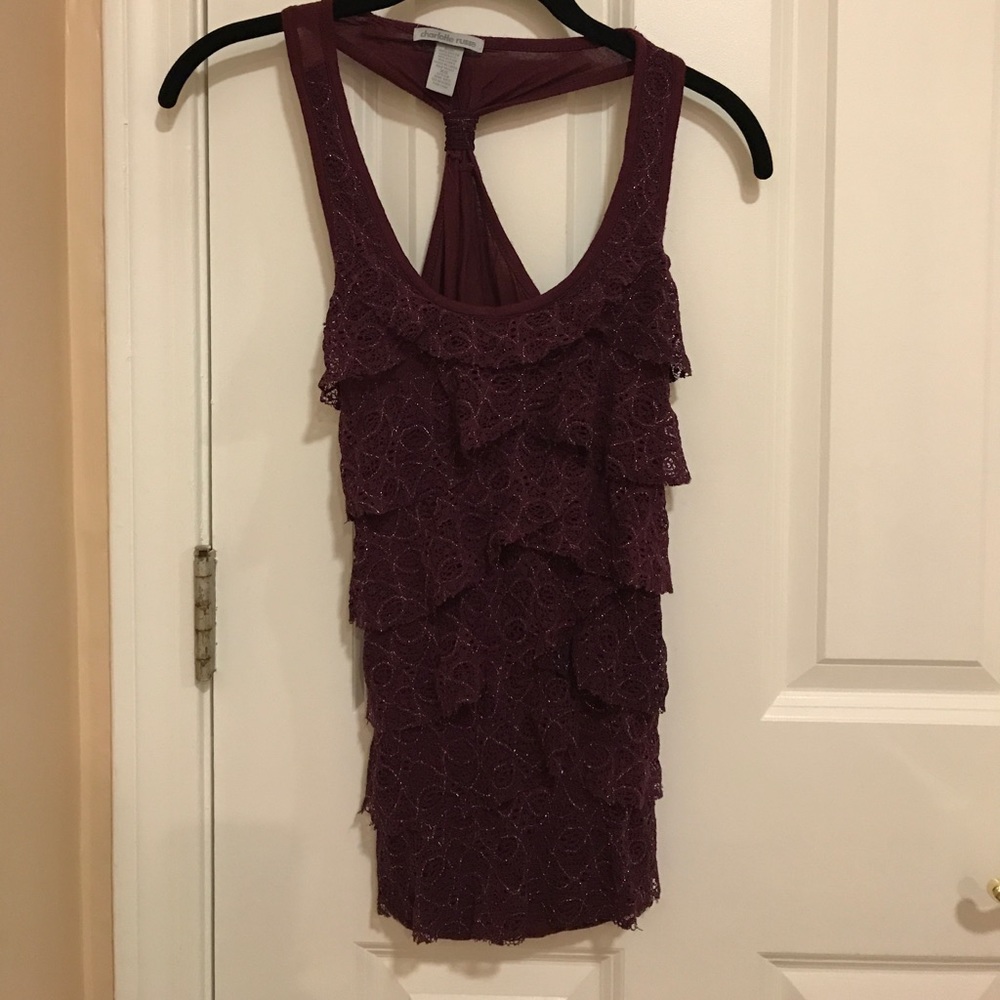 Charlotte Russe cranberry tank top