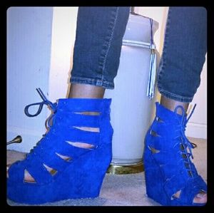 Continued blue shoes