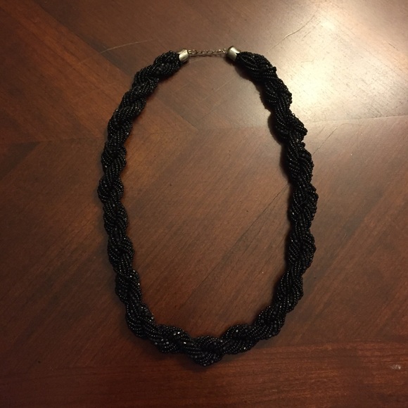 Beaded black necklace