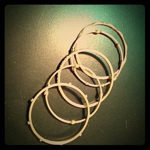 LIA SOPHIA GOLD RHINESTONE BANGLE BRACLETS