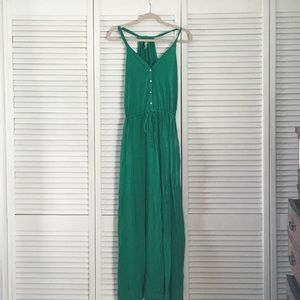 Green maxi dress