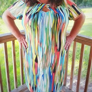 AVENUE- plus size multicolor dress