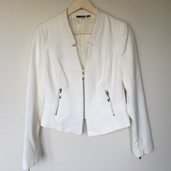 White Moto-style jacket NWOT