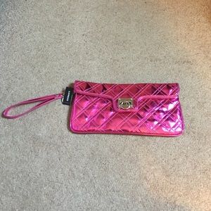 Express Metallic Pink Clutch