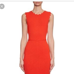 Red Scallop Dress