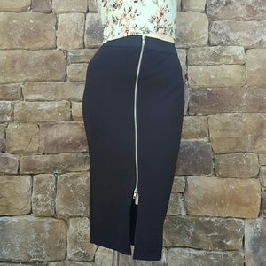 NWT Black Textured "Unzip Me" Pencil Skirt