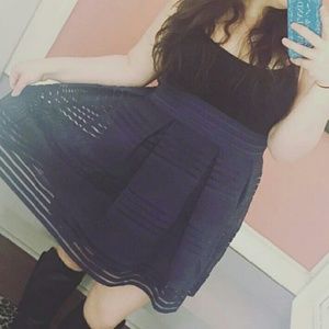 NWOT Navy Pleated Skirt
