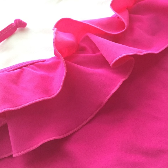 Bright Pink Ruffled bikini bottom - M - Picture 3 of 4