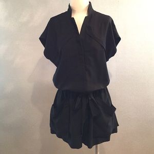 BCBGeneration Black Romper with Detachable Belt
