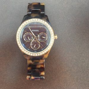 Stella Multifunction Tortoise Acetate Watch