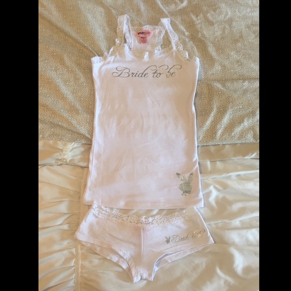 Playboy Women's Bride To Be Tank and Boyshort Set