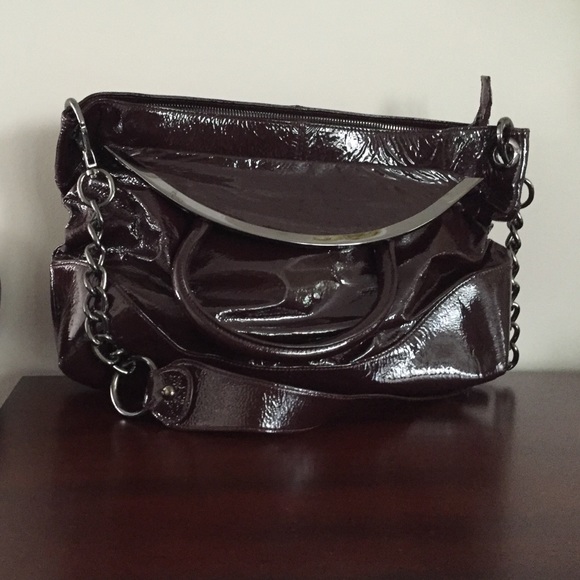 Burgundy patent leather Hobo International bag