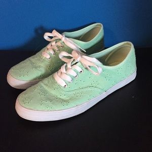 Mint green shoes