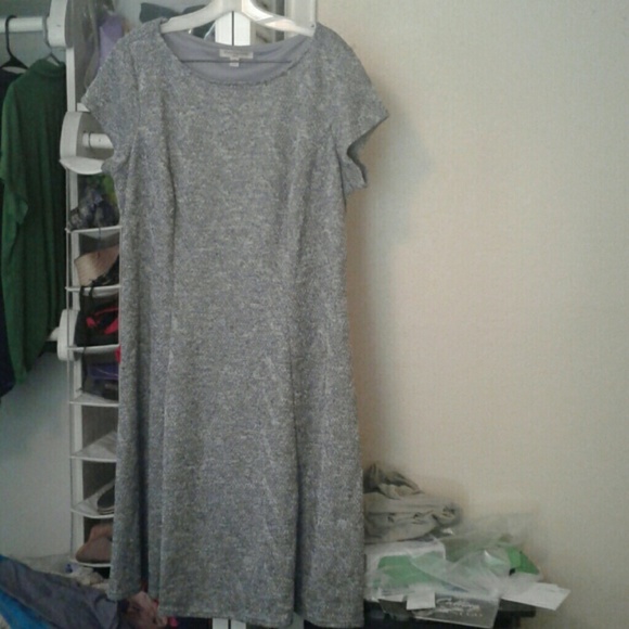 Grey and white dress