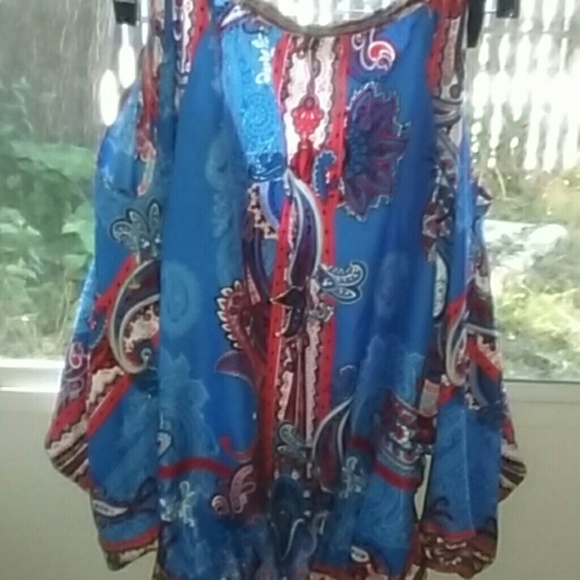 Paisley Off Shoulder Blouse - Picture 3 of 3