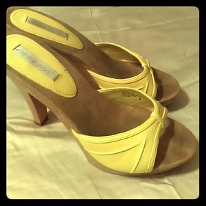 Yellow summer heels