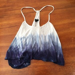 Tye dye blue crop top