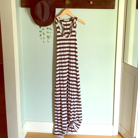 Striped Maxi Dress - Racerback