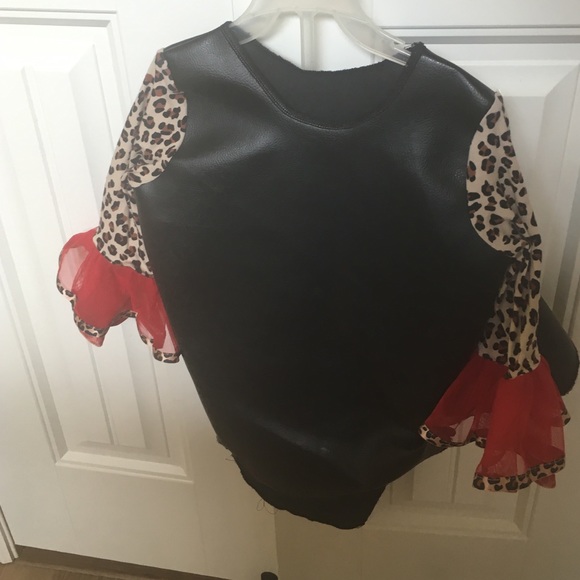 Toddler custom leopard print body suit