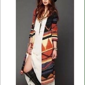 Free People, Aztec knit , knee length cardigan