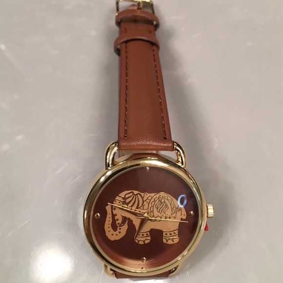 Watch Brown with Gold Elephant in center - Picture 3 of 4