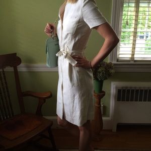 Gorgeous white linen dress