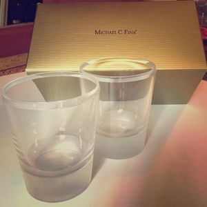 Two Vera Wang, Michael C. Fina, Crystal Glasses