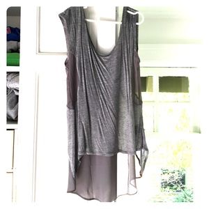 Grey and Sheer tank top