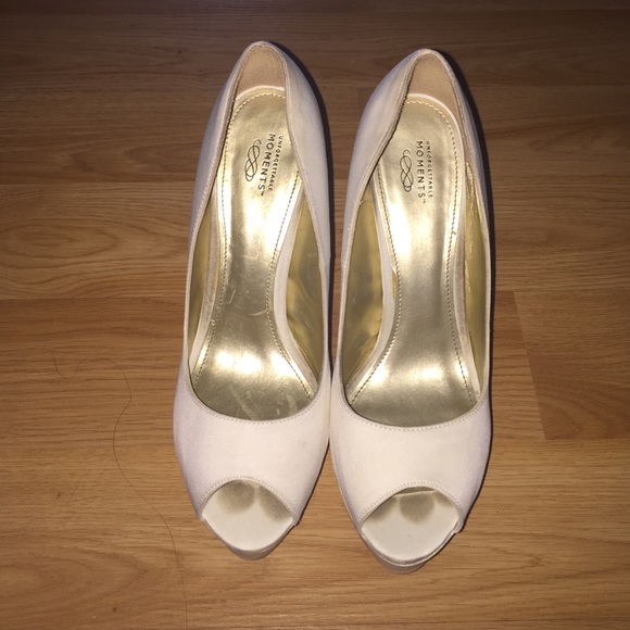 White Open-Toe Pumps
