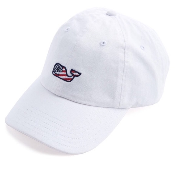 White Vineyard Vines American Flag Hat