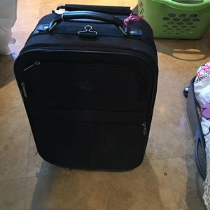 black carry on suitcase