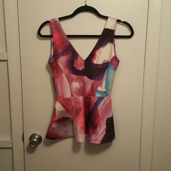 Watercolor peplum