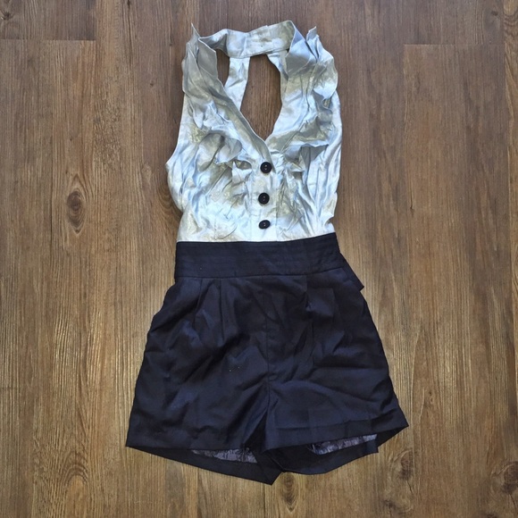 Ruffle. Blue. Playsuit.