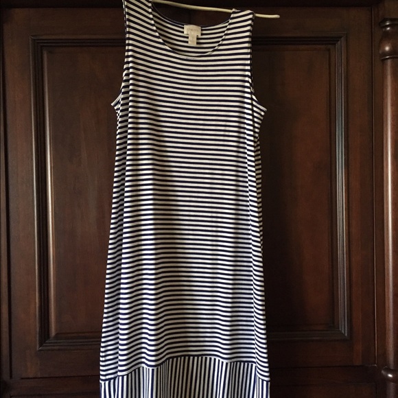 Chico's bl/wh striped dress