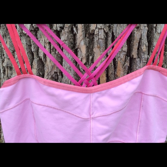 ALO Yoga Tops - ALO PINK YOGA  TOP W CRISSCROSS STRAPS MED