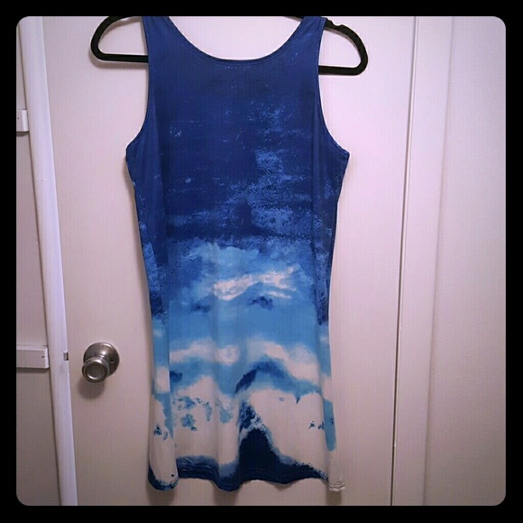 Beach waves blue dress