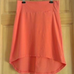 High-Low Hem Cotton Skirt