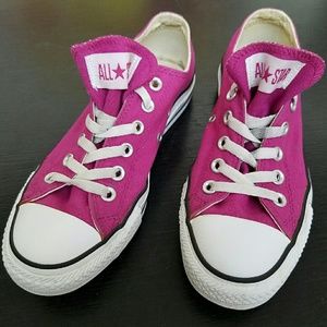 Hot pink Converse All Star shoes; 7.5 women's