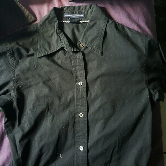 GAP Black long sleeve button down