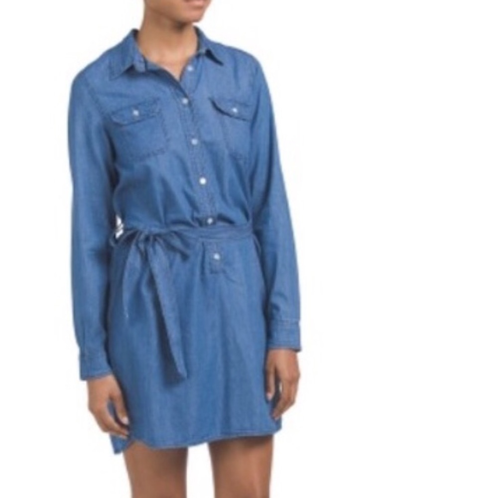 Denim shirt dress