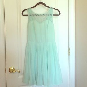 Mint Green Lace Top Dress Sz SM