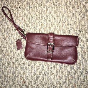 Coach leather wristlet