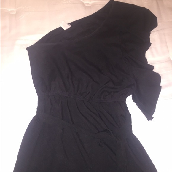 Charming Charlie black off shoulder romper