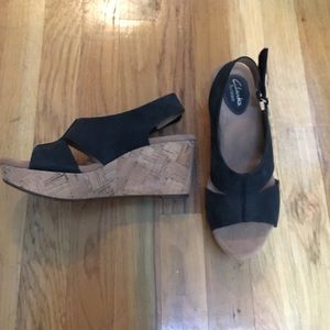 Clarks wedge heels
