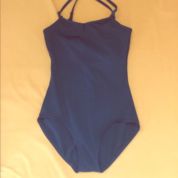 Black cross back dance leotard