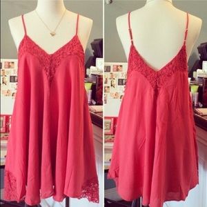 Lacey Orange Shift Dress
