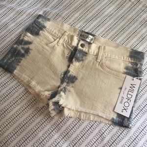 Wildfox Lara Mid Rise Tie Dye Shorts