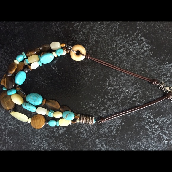 Silpada turquoise and tiger eye necklace