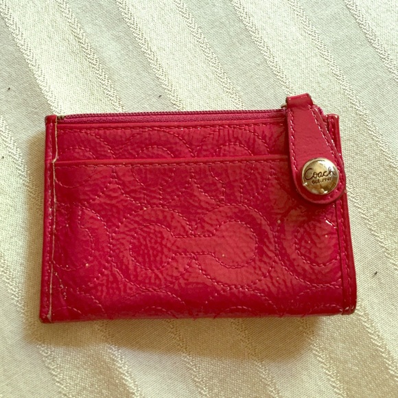 Hot pink coach wallet